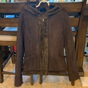 Sonoma Suede Hooded Coat